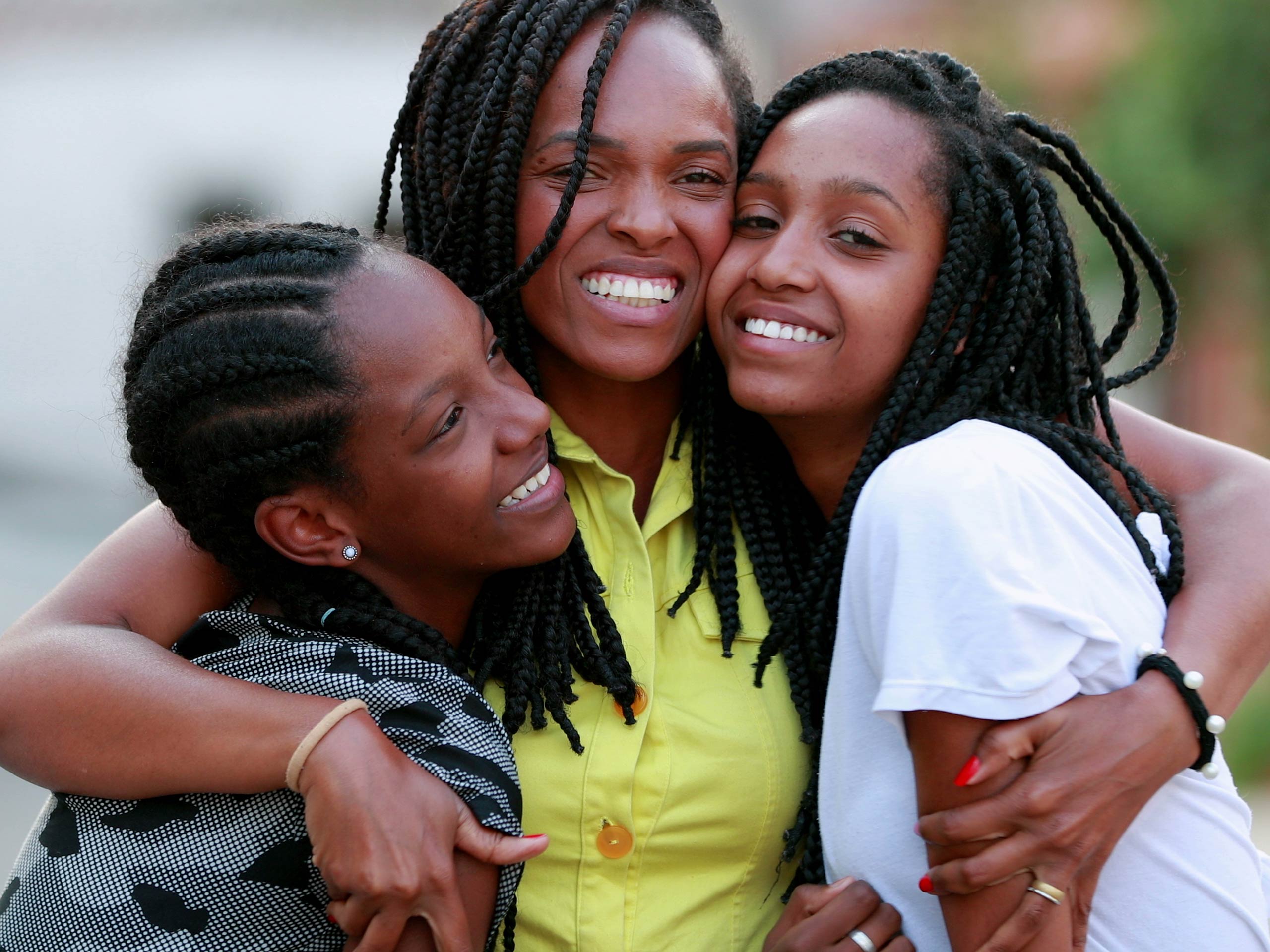 Mom and daughters